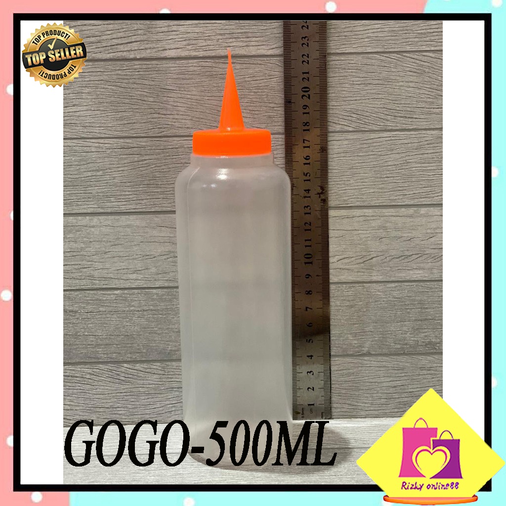 Rizkyonline88 Botol kecap warna Gogo ukuran 500ml GOGO05