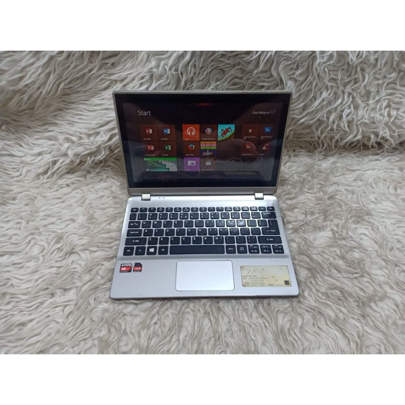 Notebook Acer V5-122p Ram 6gb HDD 500gb AMD-A6 Layar sentuh