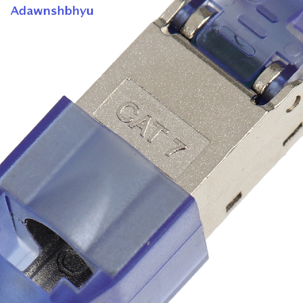 Konektor Adhyu Cat6A/7Per8 Terlindung Crystal Head Ftp Rj45 Modul Metal Tool-Free Plug ID