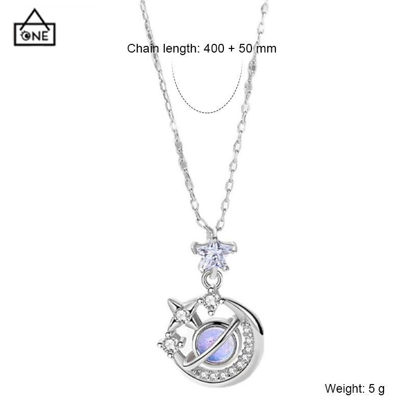 COD❤️Kalung Rantai Selangka Perak Gaya Korea Liontin Zircon Untuk Perhiasan Wanita-A.one