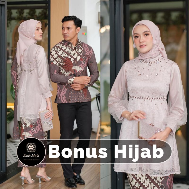 SET COUPLE NADINE LATYE 2 | KEBAYA BROKAT TERBARU KEBAYA MODERN KEBAYA LAMARAN KEBAYA WISUDA
