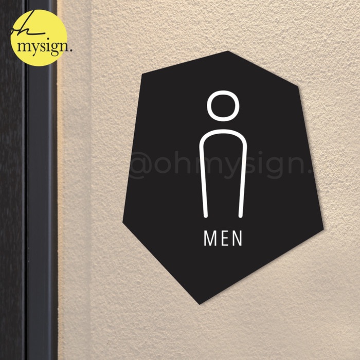 

ACRYLIC TOILET SIGN MEN PRIA TOILET SIGN PRINTED AKRILIK MODERN