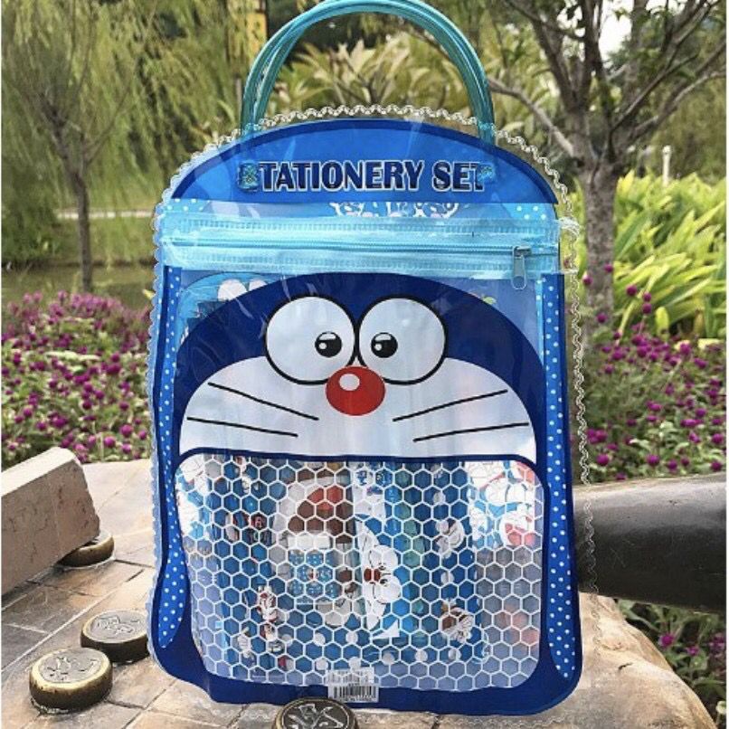 WJ183 Set Alat Tulis 7 in 1 / Tas Souvenir / Bingkisan Ulang Tahun Anak