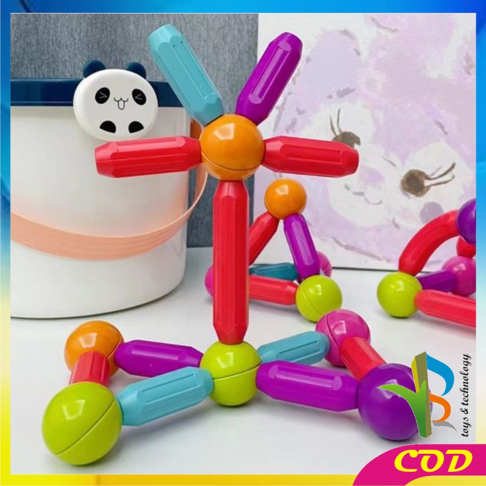 RB-M211 Mainan Kreatifitas Anak Magnetic Building Block Rods Mainan Magnetik Anak Magnetic Stick Toy / Magnetic Stick Building Blocks game