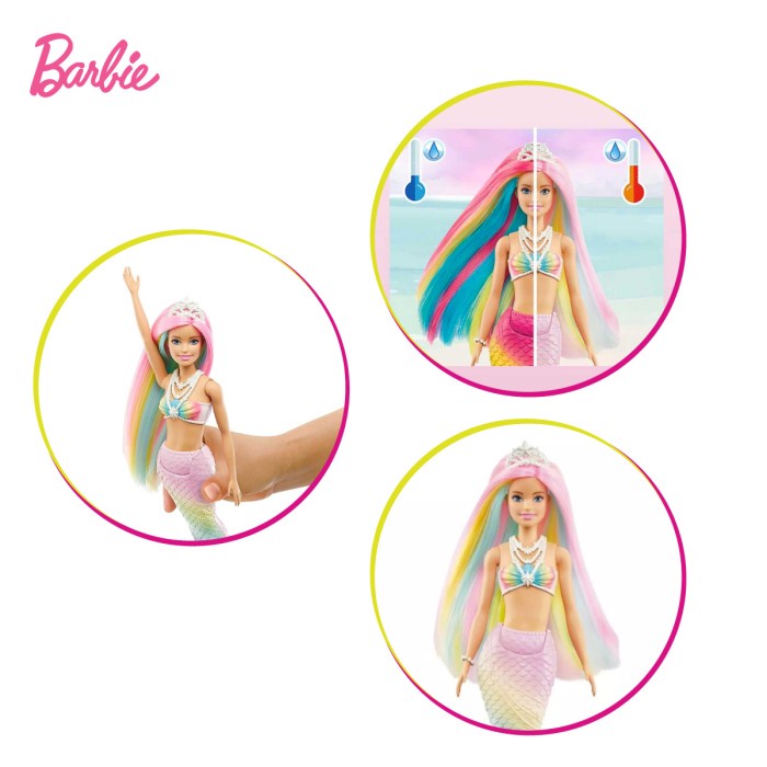 Barbie Dreamtopia Rainbow Magic Mermaid Doll With Rainbow Hair