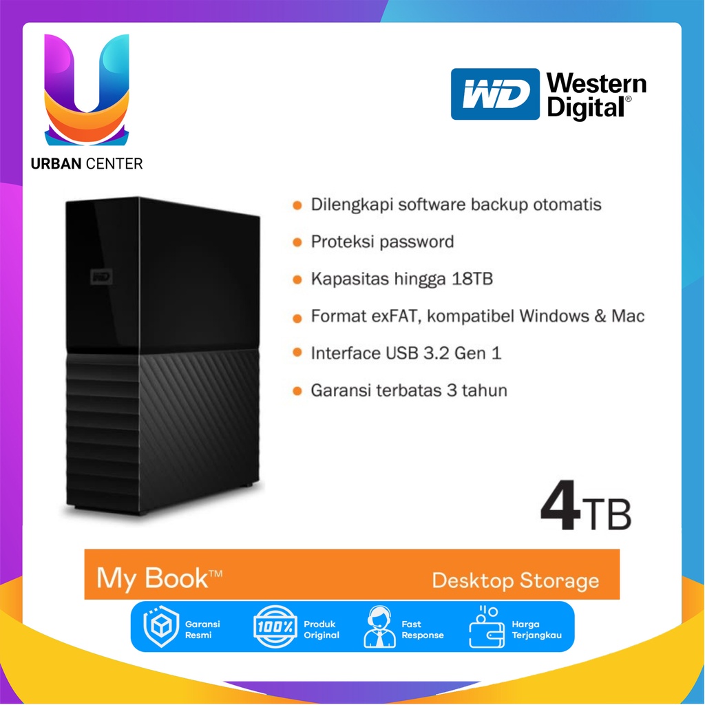 Jual Hard Disk Wd My Book Tb Black Hitam Hd Hdd Hardisk Eksternal