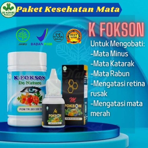 Obat Mata Silinder,Mata Minus,Mata Katarak,Mata Rabun Herbal Kapsul K Fokson Tetes Mata M Fokson Den