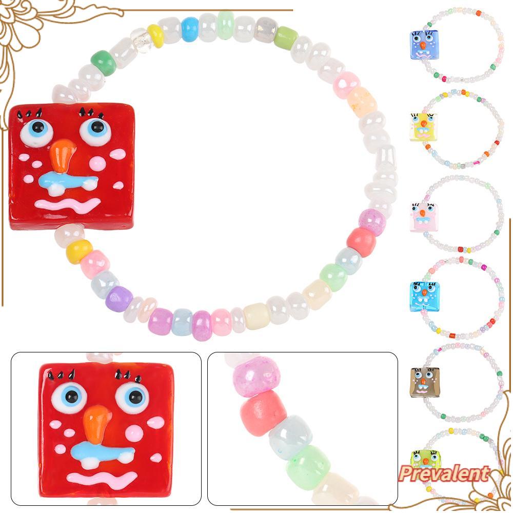 Preva Gelang Manik-Manik Gelang Fashion Elastis Hewan Kartun Lucu