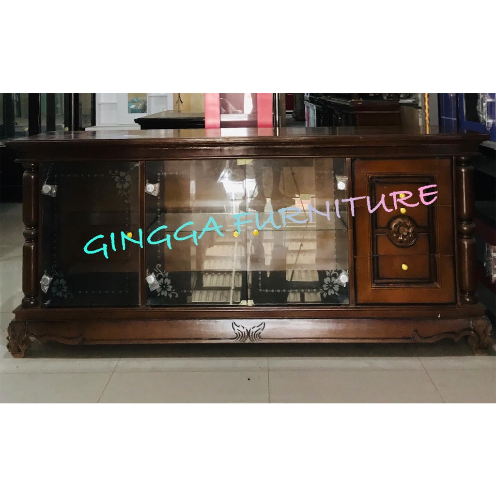 BUFET TV MINIMALIS MODERN BUFET TV PANJANG 200 CM BUFET TV PAJANGAN