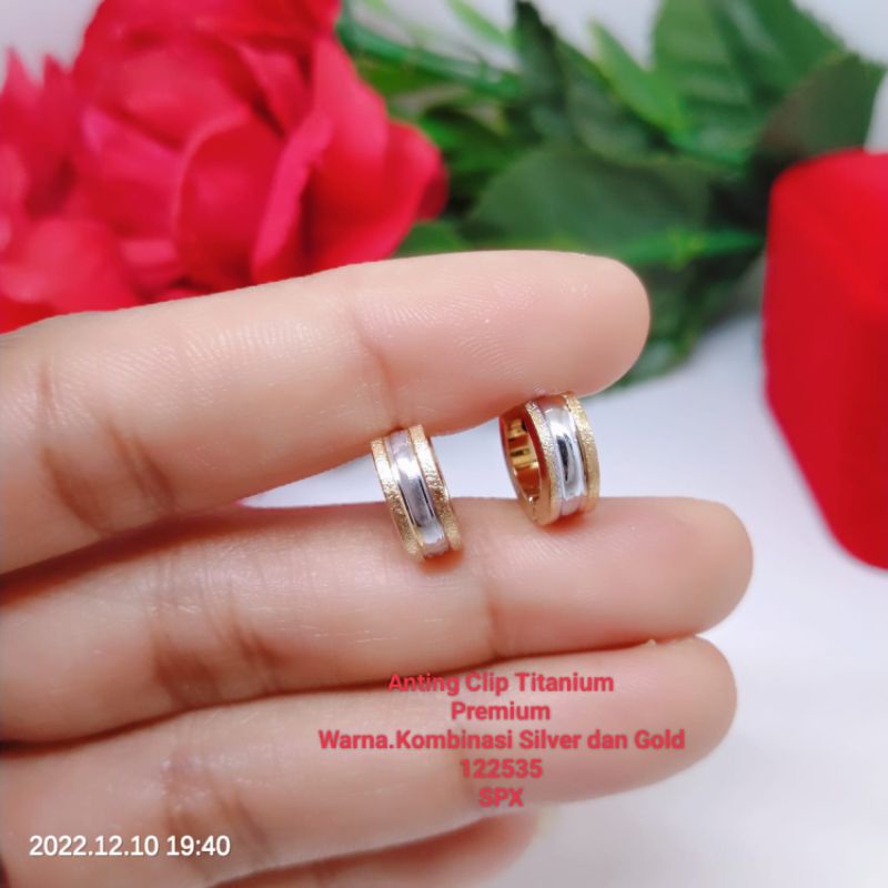 Anting Titanium Premium Perhiasan Aksesoris Lapis Emas Terlaris dan Termurah