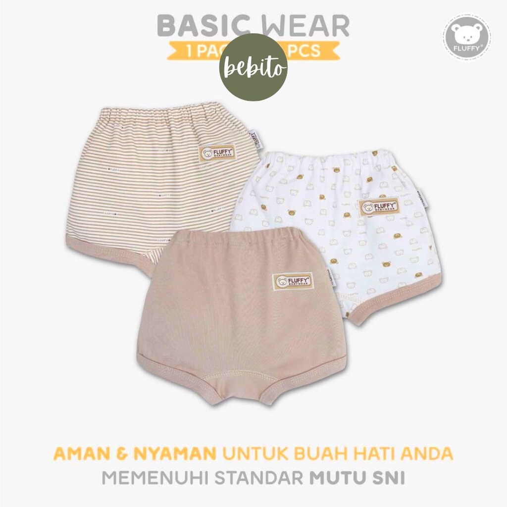 FLUFFY Celana Pendek Bayi BIS - CDS KKI | BEBITO