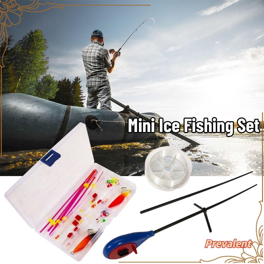 Preva Winter Ice fishing Lure set Pancing Jigging Balancer Walleye Lead Hard Hook