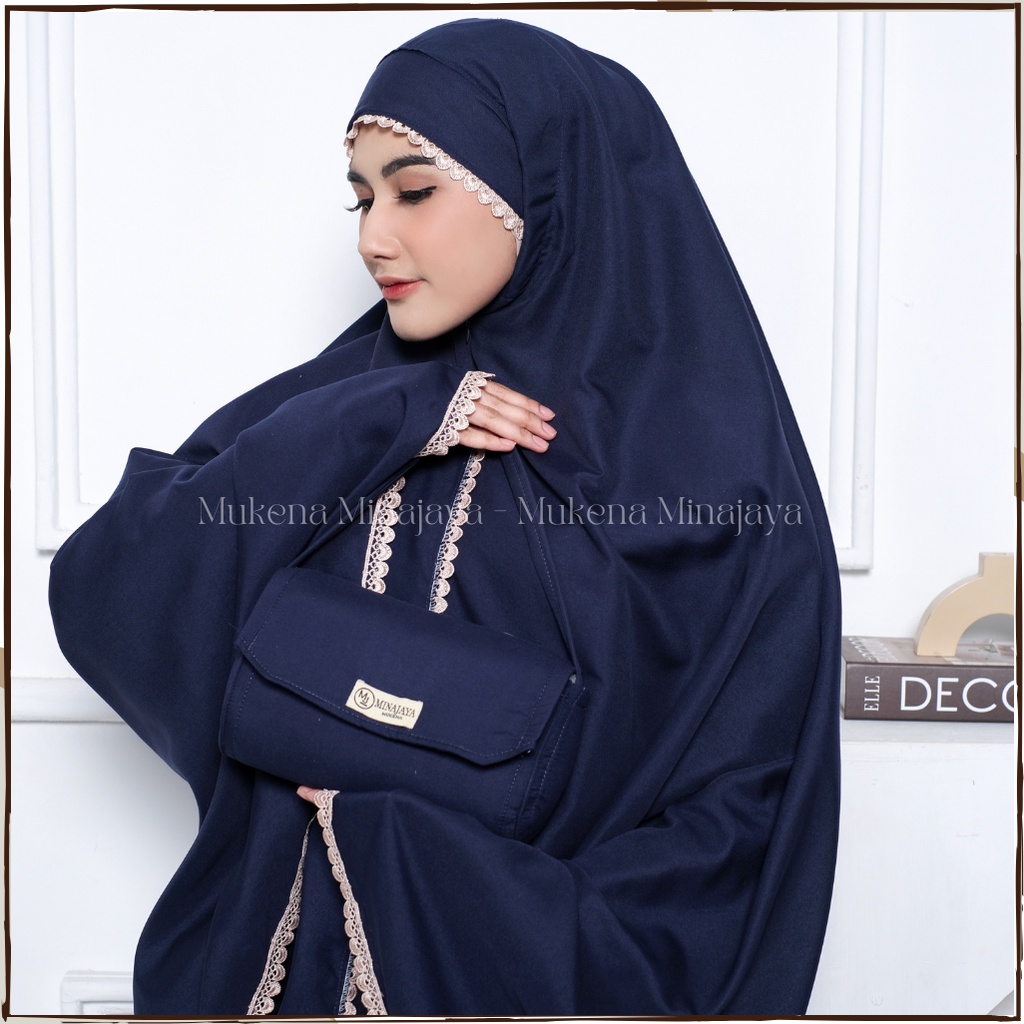 MINAJAYA - Mukena Lesty Dewasa 3 In 1 Renda Gyper Mewah Traveling Bahan Katun Premium Fashion Mukenah Muslim Terbaru