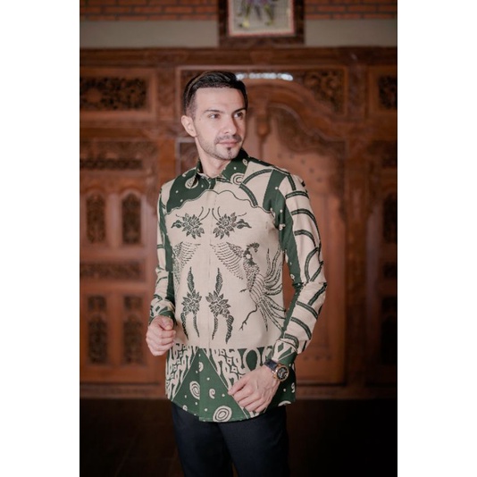 KEMEJA BATIK MODERN SLIMFIT PANJANG BAHUN KATUN HALUS FULL FURING HALUS