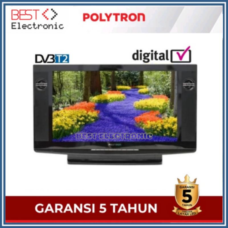 TV DIGITAL tabung LED TV POLYTRON 24 inch PLD 24V123 / 24V223 USB MOVIE