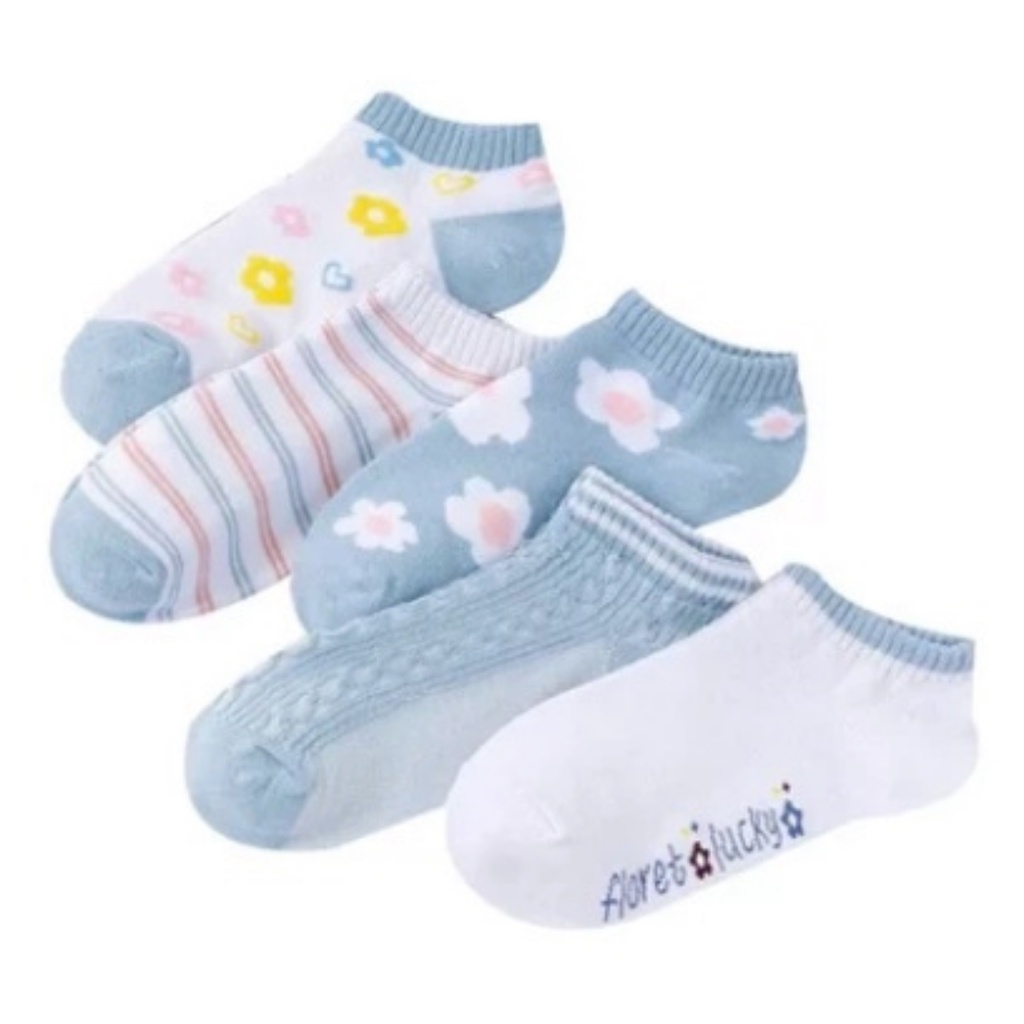 Kaos Kaki Wanita Panjang 5 Pasang Bahan Katun - Regullus