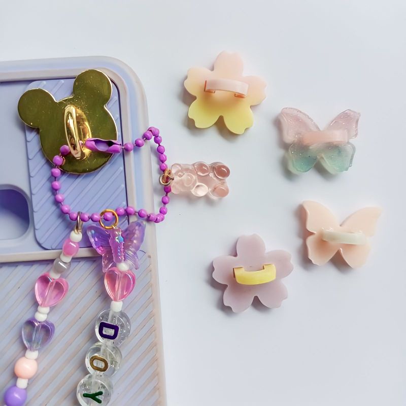 [Ready] PHONE HOOK | Resin Cute Soft Pastel | Gantungan Hp | Keyring Holder | Keychain