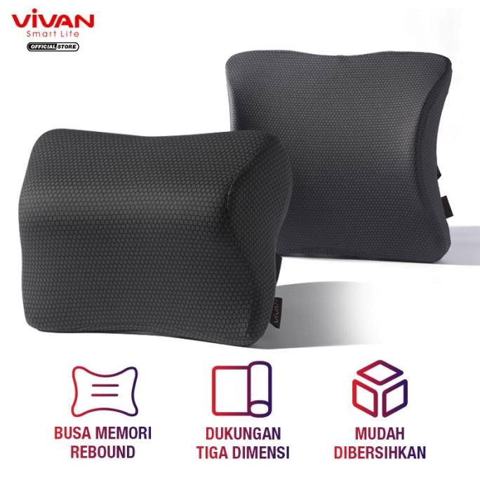 Termurah VIVAN VCP Bantal Mobil Senderan Leher / Punggung Memory Foam Car Acc