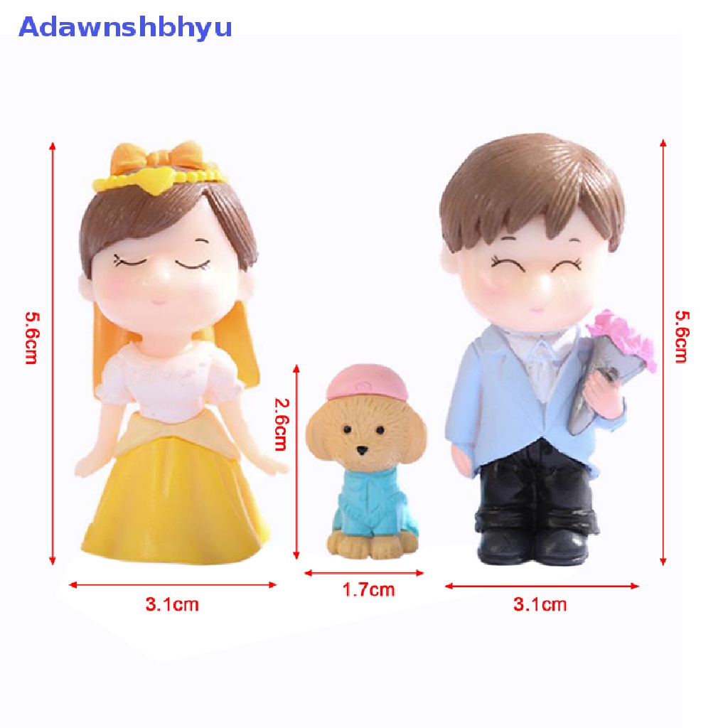 Adhyu 3pcs Dreamy Mask Couple Lanskap Mikro DIY Patung Peri Taman Dekorasi Rumah ID