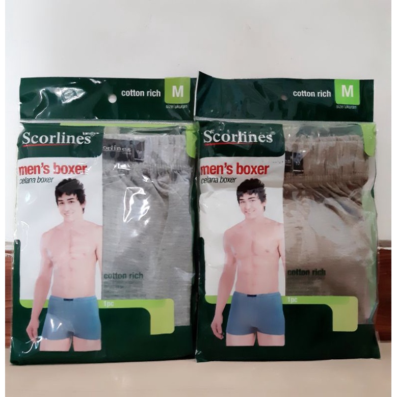 SCORLINES MEN'S BOXER/CELANA BOXER PRIA size M