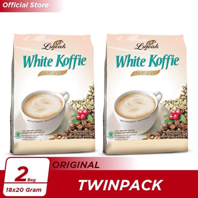 

Kopi Luwak White Koffie Original Bag 18x20gr Twin Pack