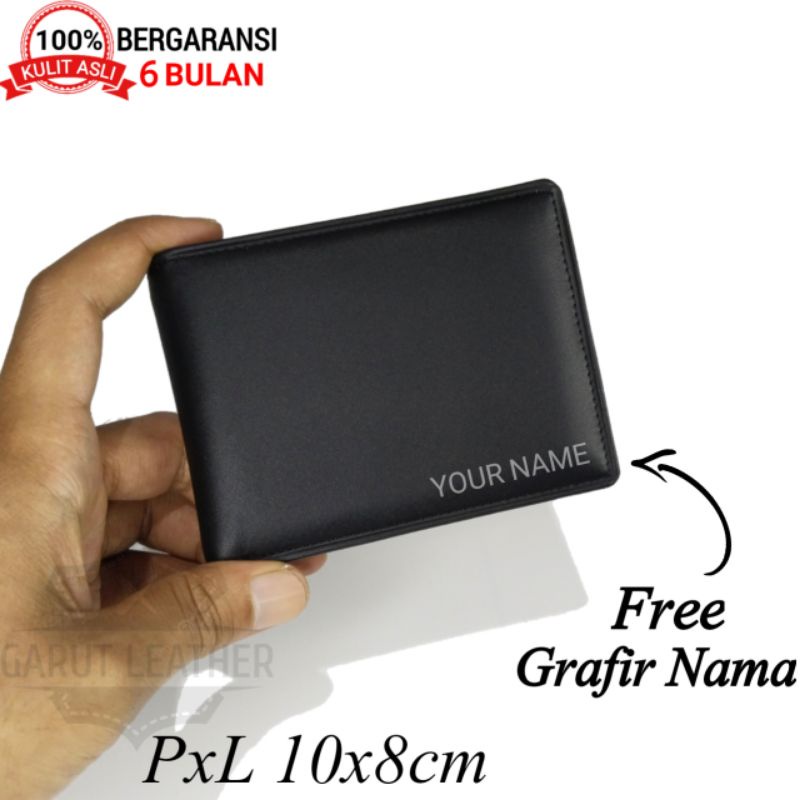 Dompet Mini Kulit Pria 100% ORIGINAL Kulit Asli Lipat Kecil Tipis