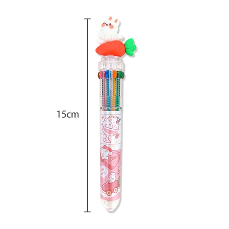 1pc Pulpen Ballpoint Tombol Tekan Yang Dapat Berubah Warna Kreatif/Pena Gel Kartun Bentuk Hewan Lucu/Pena Tulisan Tangan Siswa Hadiah Alat Tulis