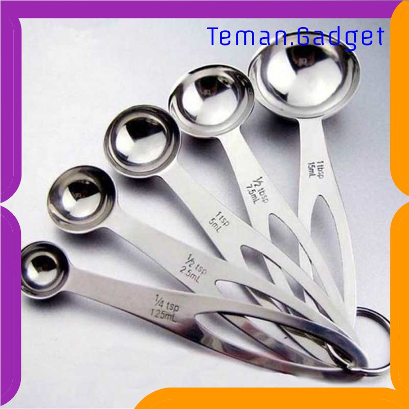 TG - DPR Friez Sendok Takar Cup Stainless Steel Measuring Spoon 5 PCS - S300