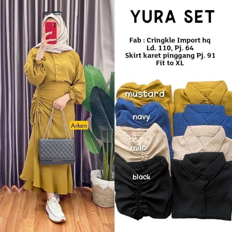 YURA SET ROK CRINKLE MODEL SERUT KEKINIAN