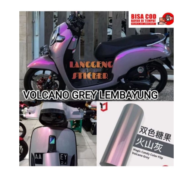 Sticker Scotlet Volcano Grey Lembayung Stiker Grey Lembayung Ungu Skotlet Grey Lembayung Pink Setike