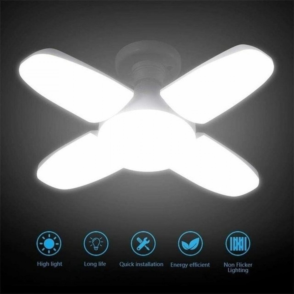 Foroureyes Lampu Kipas Bohlam LED Bulb Fan Blade E27 6500K 60W