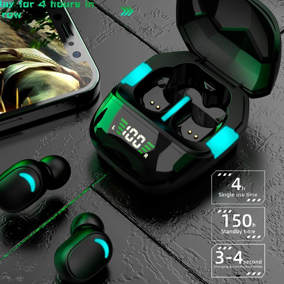 Menarik HEADSET GAMING TWS BLUETOOTH BT5.1 WATERPROOF LOW LATENCY LED G7S/ TWS EARPHONE BLUETOOTH NI