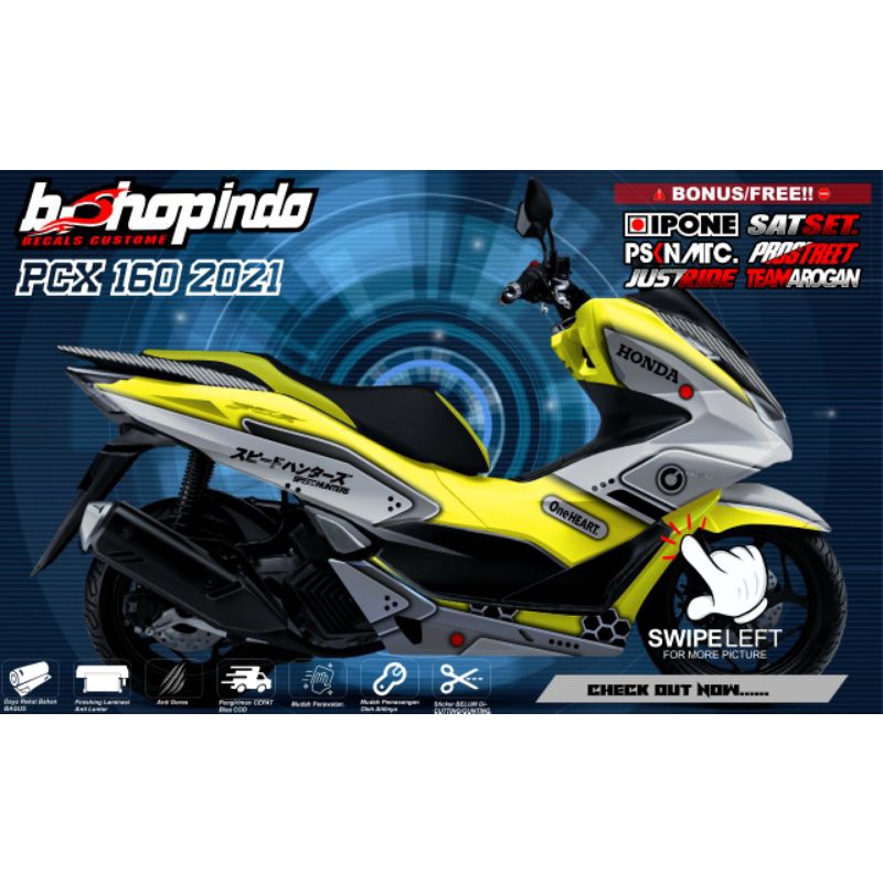 stiker dekal PCX 160 2021 stiker full body variasi pilihan warna