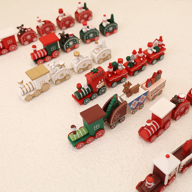 Mainan Kereta Kayu Natal Christmas Snowman Santa Ginger Kado Natal Hadiah Natal