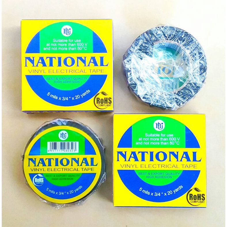 lakban hitam national /isolasi  kabel hitam