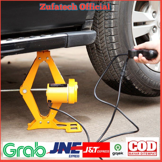 JINYUN TIANYANG Set Dongkrak Mobil Elektrik Hidrolik Portabel 12V 2 Ton - ROGTZ