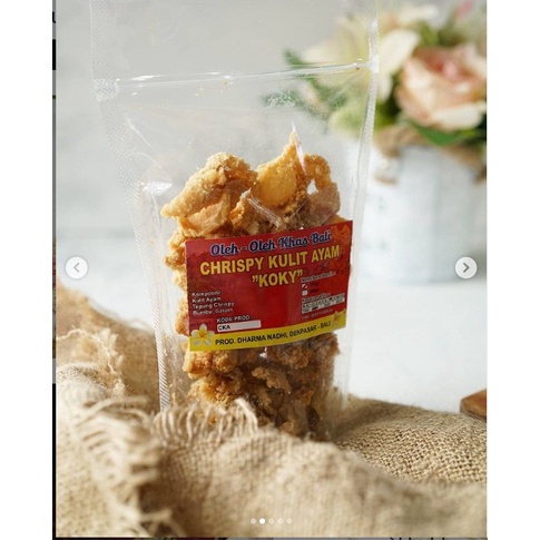 

KERIPIK CHRISPY KULIT AYAM KOKY 100GR OLEH OLEH KHAS BALI