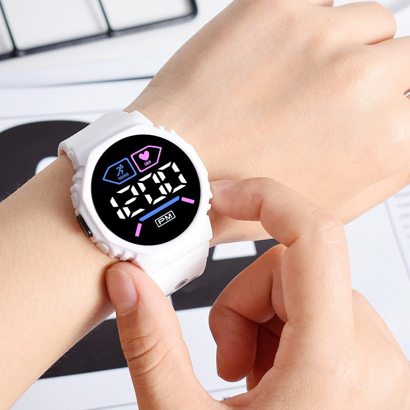 ✅COD [KUMA] Jam Tangan Digital Sport Wanita Dan Pria Rubber Watch LED Fashion JT-PL