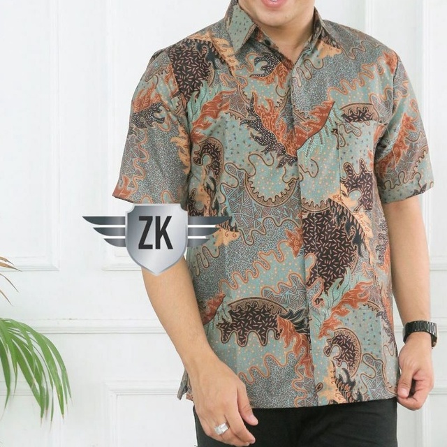 kemeja batik new motif soft safari reguler ukuran dewasa M L XL XXL