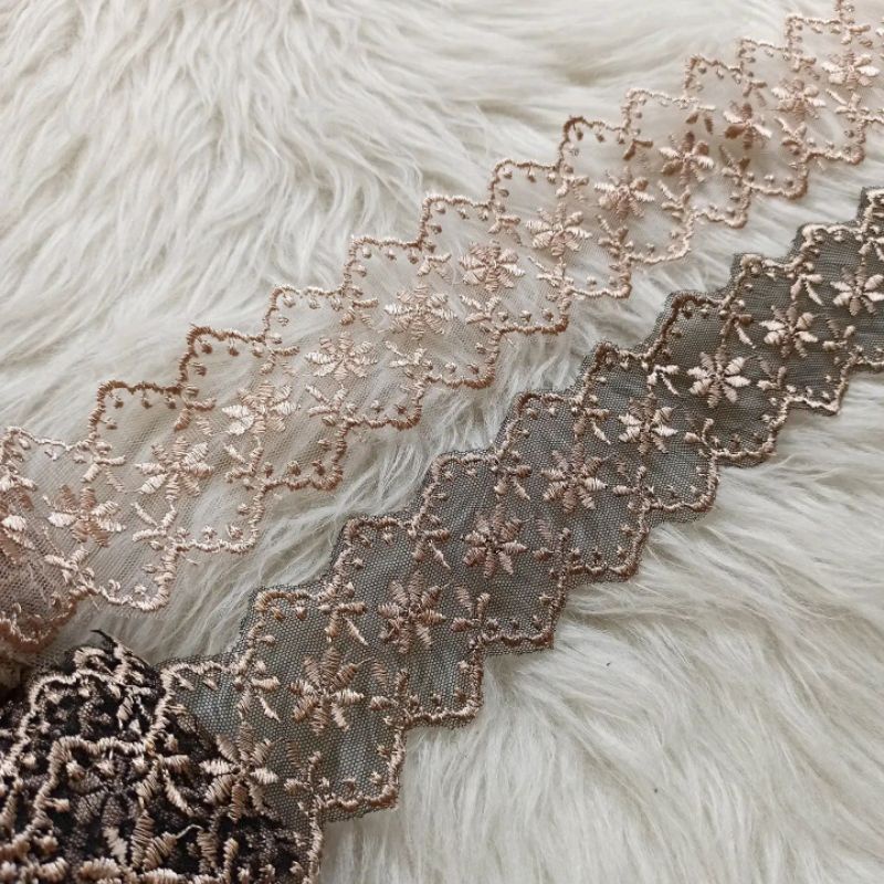 renda NL3395 tile tule tille tulle tyle thile thule thyle bordir dijual per yard