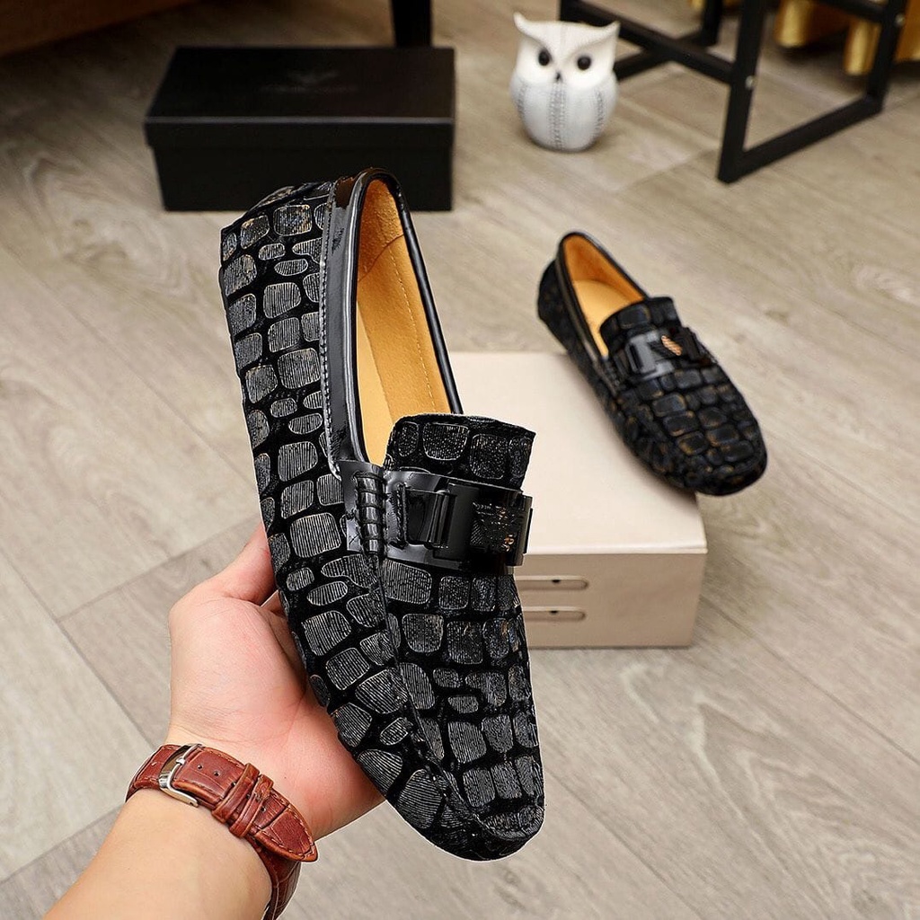 Sepatu pria loafer import AR kulit asli