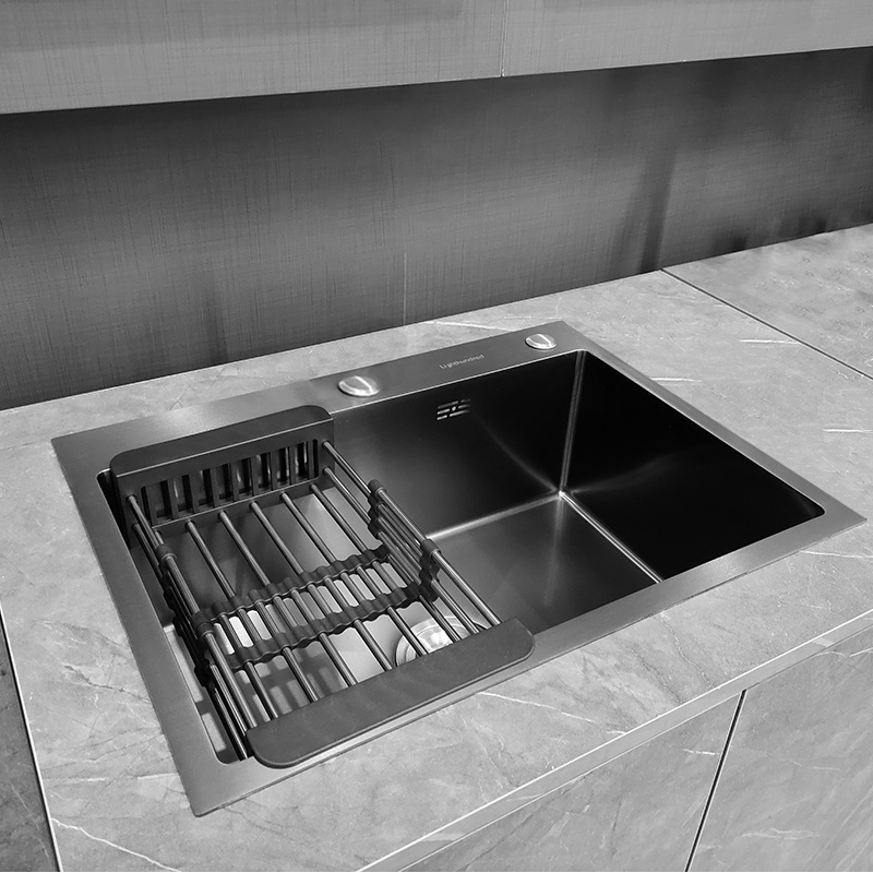 Kitchen Sink Stainless/Wastafel Cuci Piring / 201 Wastafel Black King Kong/Bak cuci piring - Komplit Set