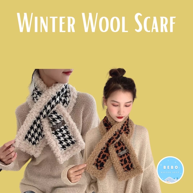 Syal Winter Wol Asli Hangat Tebal Adjustable Unisex All size