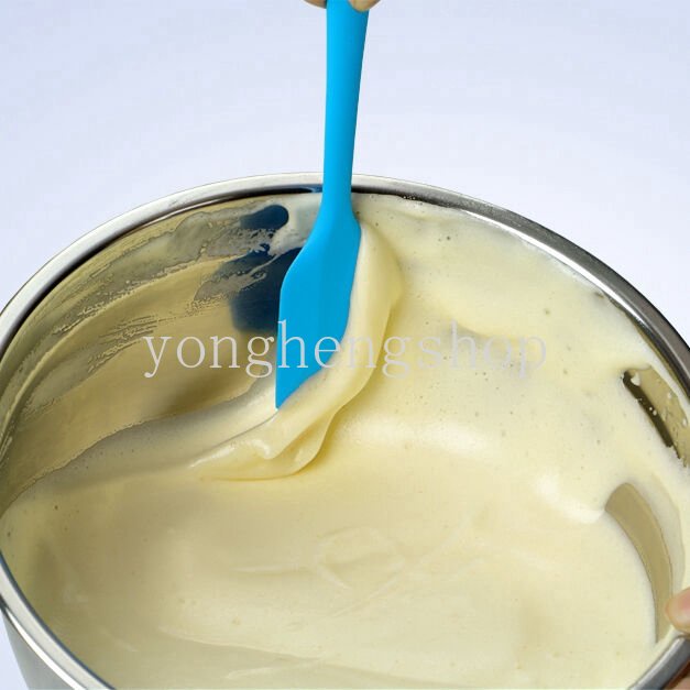 Spatula Kue Krim Mentega Silikon Pencampur Adonan Scraper Brush Mixer Cake Brushes Alat Baking Dapur Warna Random