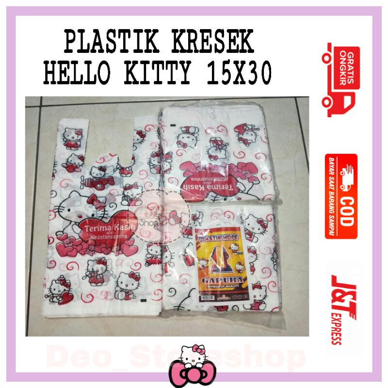 

COD KANTONG PLASTIK KRESEK 15X30 HELLO KITTY THANKYOU