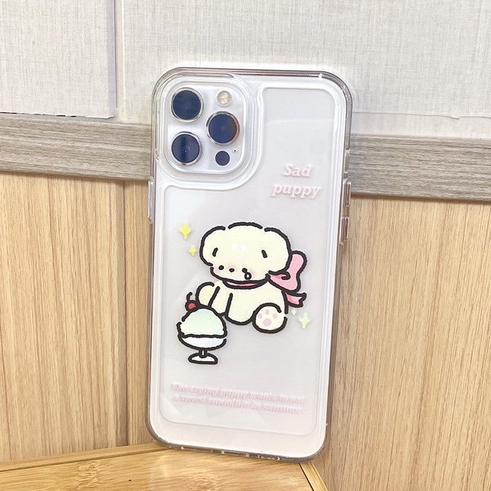 IPHONE Casingcover TPU Transparan Lembut Anjing Lucu Kompatibel Untuk Iphone14 13 12 11 Pro XS Max X XR 78 6 6S Plus Shockproof CasingCover