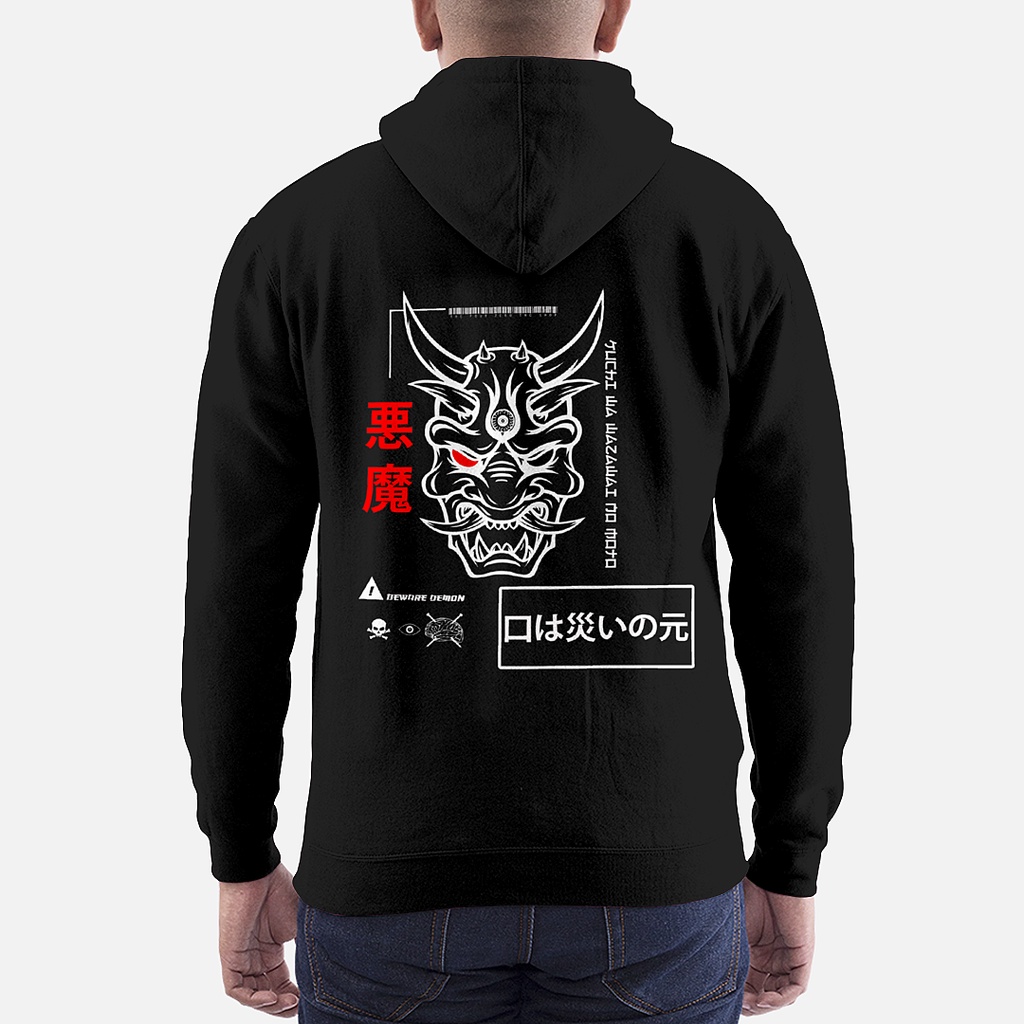 Zipper Hoodie ONI JAPANESE STREETWEAR DESIGN STYLE
