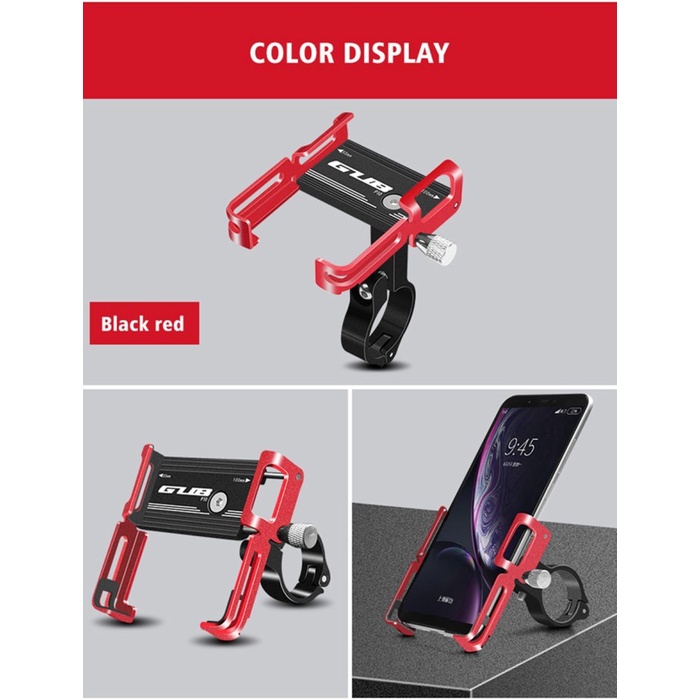 GUB P10 P30 Phone Holder HP Sepeda Motor Anti Getar Alumunium Alloy
