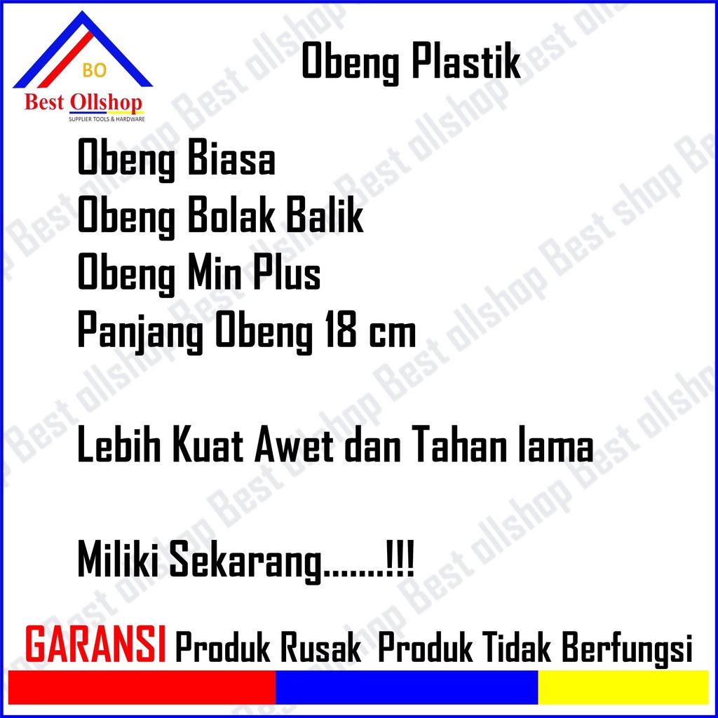 Obeng BB Bolak Balik Min Plus / Obeng Blimbing Plastik Kuning Bolak Balik 4 Inch