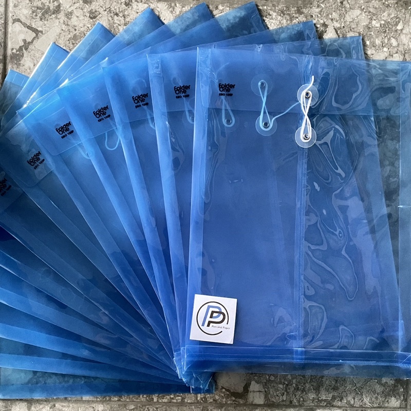 

Map Tali plastik Transparan Biru Folder One Folio 1 Pack